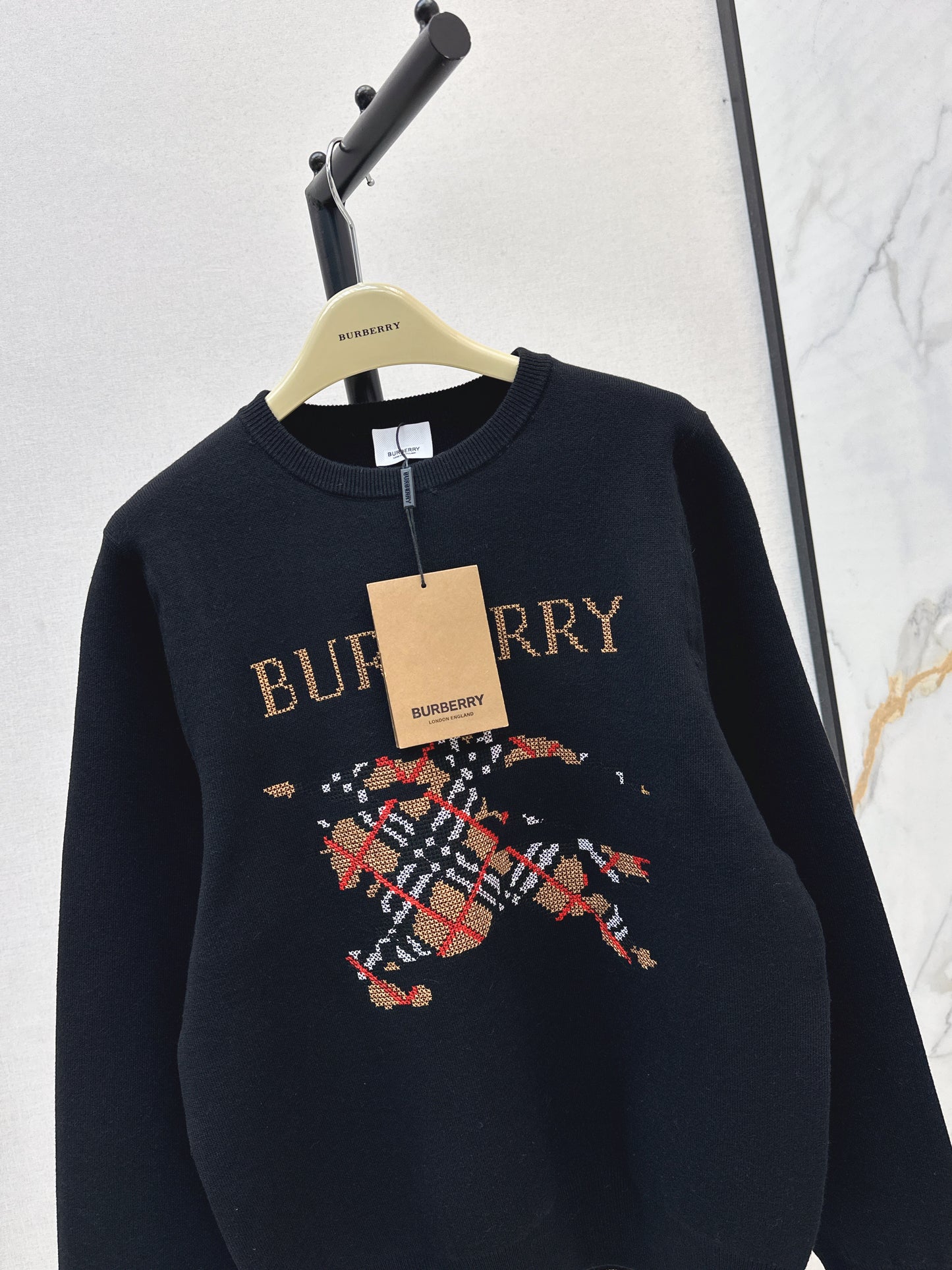 Bru 25 Classic Warhorse Logo Sweater(BEIGI/BLACK)