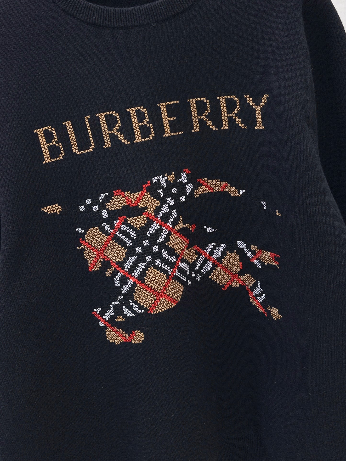 Bru 25 Classic Warhorse Logo Sweater(BEIGI/BLACK)
