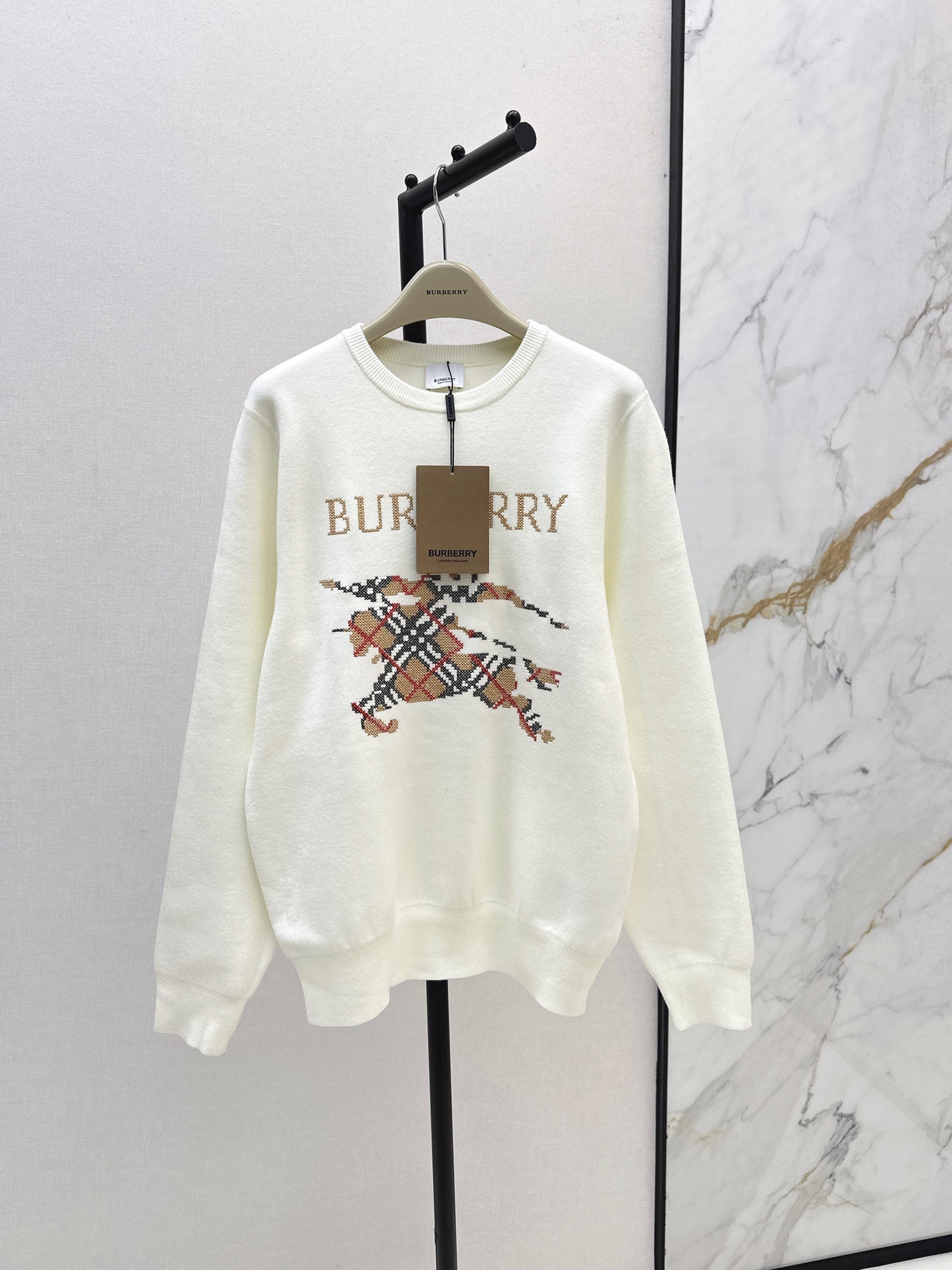 Bru 25 Classic Warhorse Logo Sweater(BEIGI/BLACK)