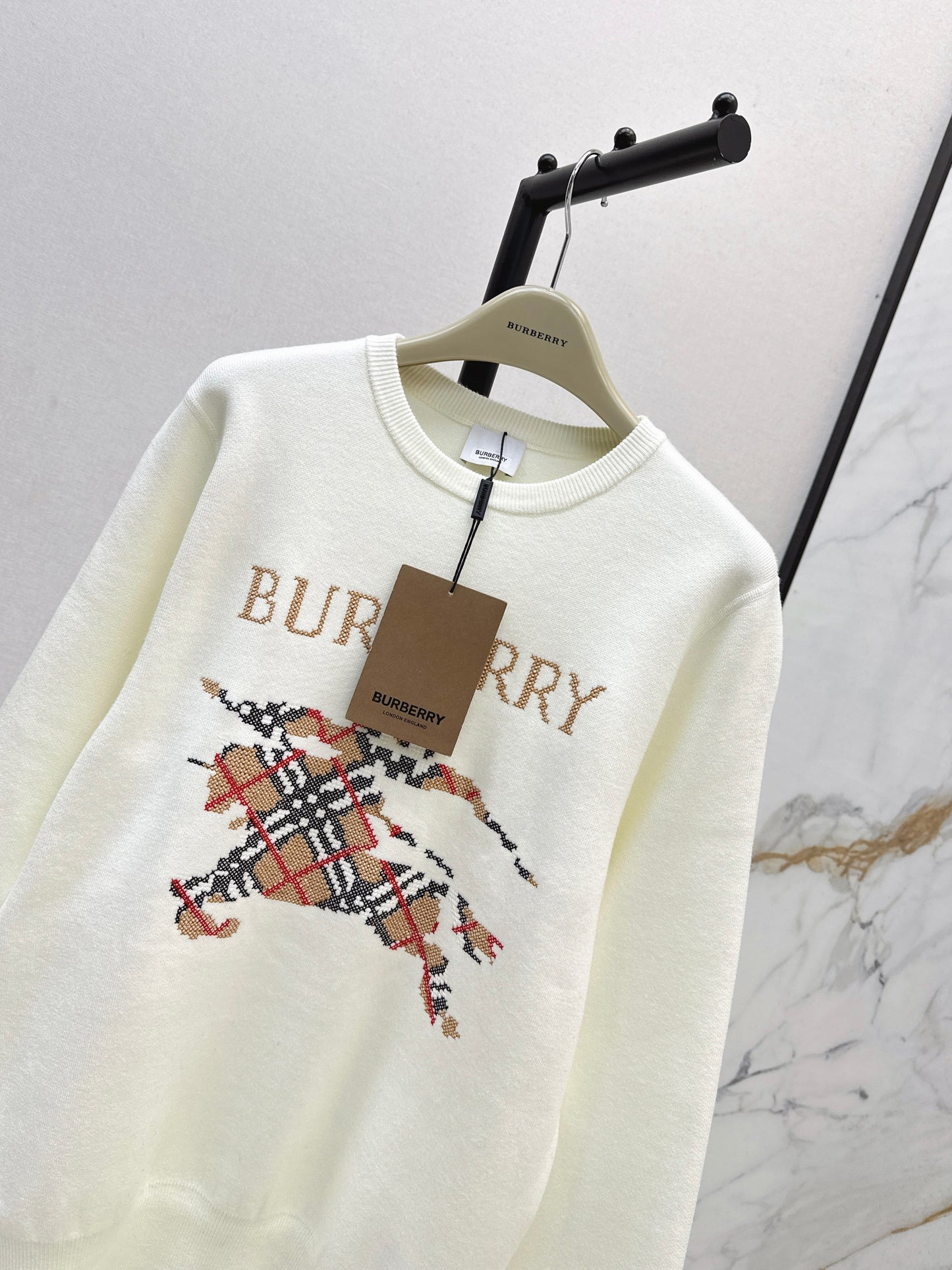 Bru 25 Classic Warhorse Logo Sweater(BEIGI/BLACK)