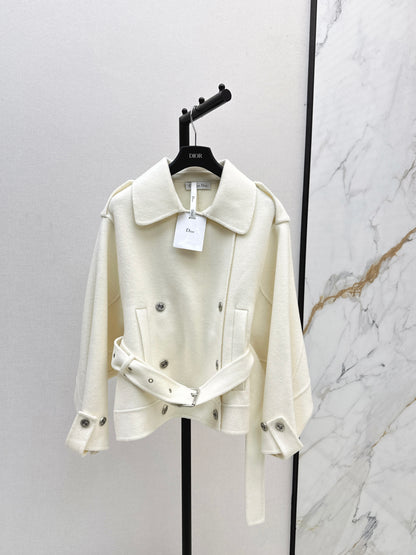 Di 25 New Lapel Wool Jacket(WHITE/KHAKI/BLACK)