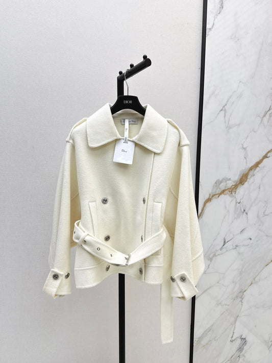 Di 25 New Lapel Wool Jacket(WHITE/KHAKI/BLACK)