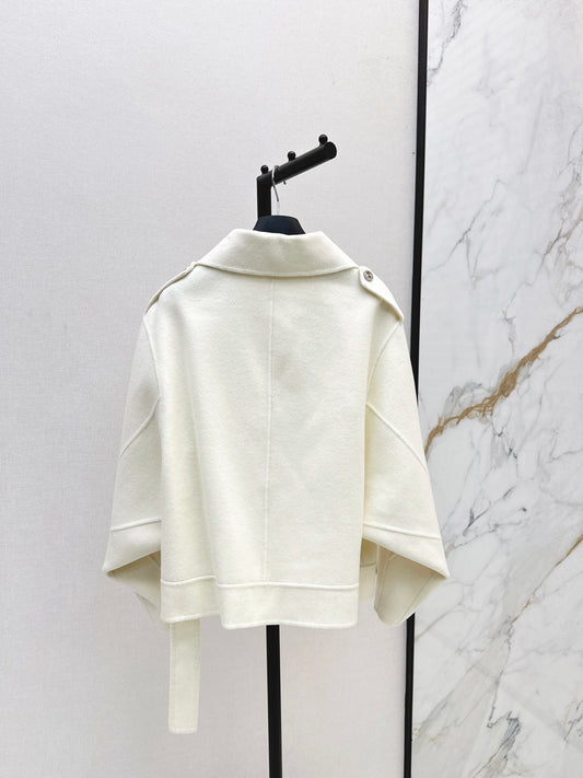 Di 25 New Lapel Wool Jacket(WHITE/KHAKI/BLACK)