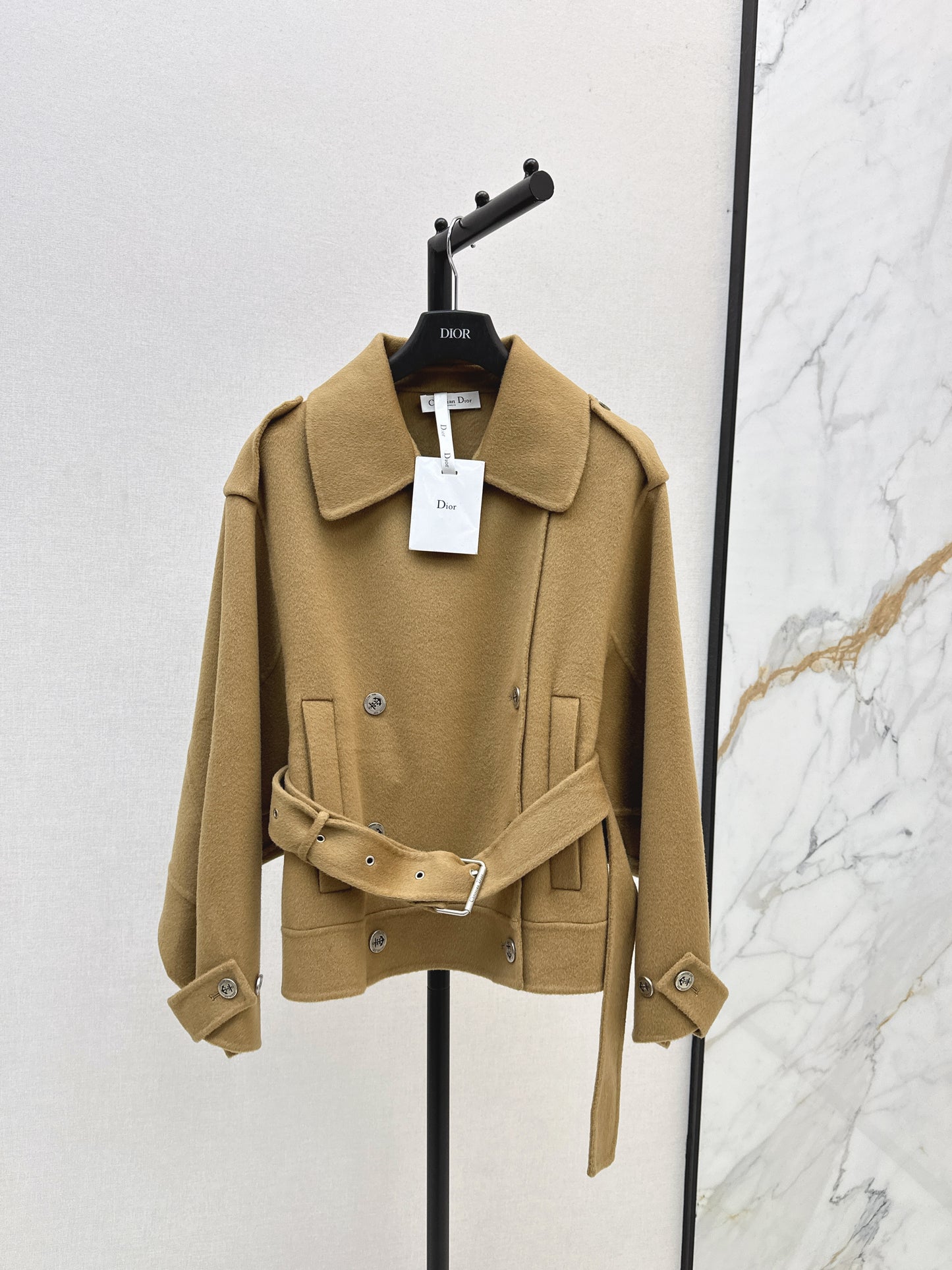 Di 25 New Lapel Wool Jacket(WHITE/KHAKI/BLACK)