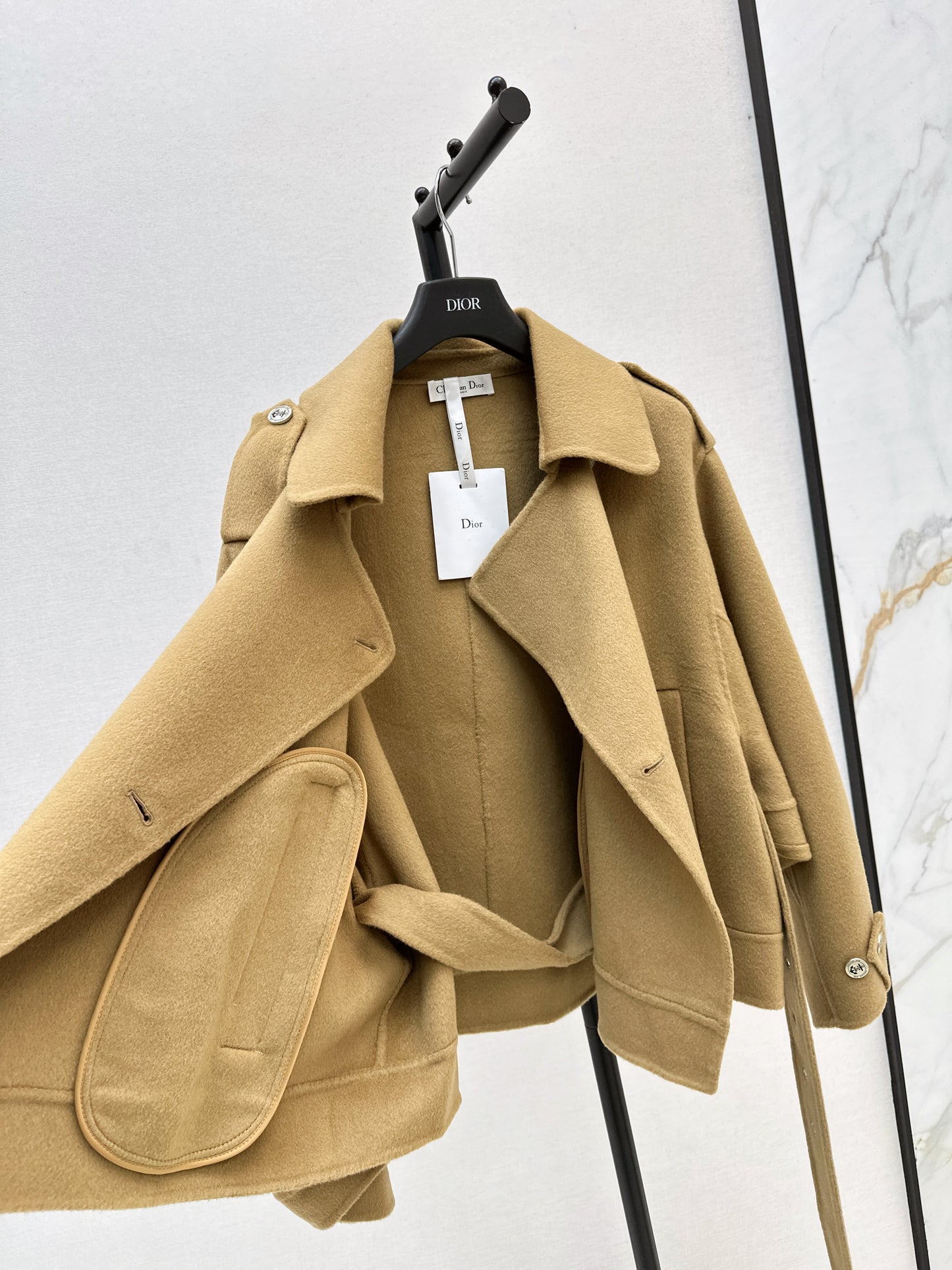 Di 25 New Lapel Wool Jacket(WHITE/KHAKI/BLACK)