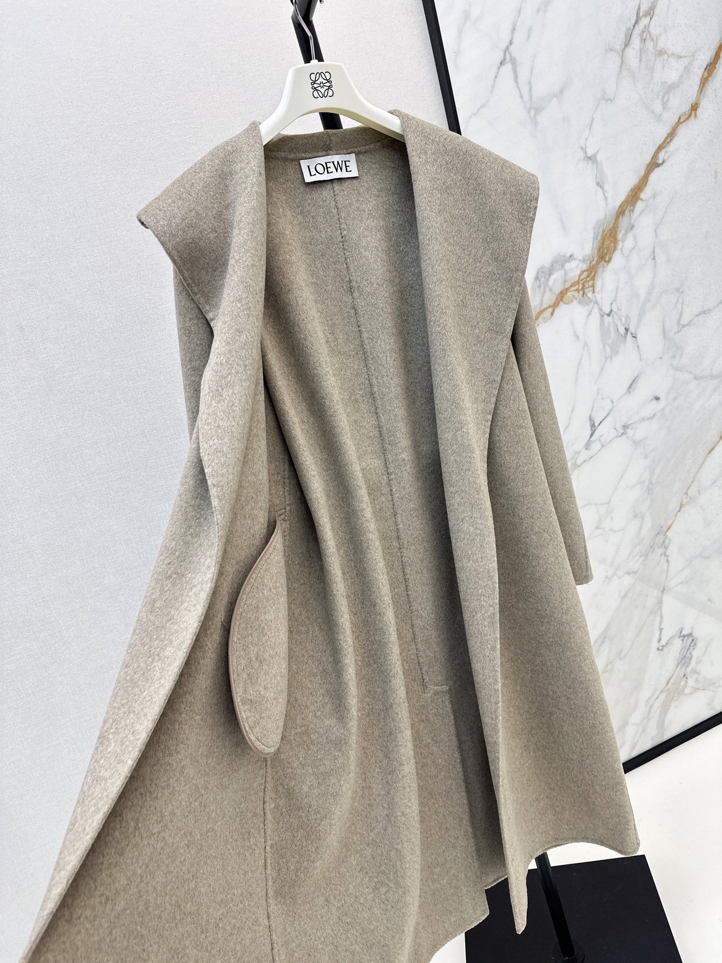 LO 25 long wool coat(ORANGE/BLACK/ORANGE)