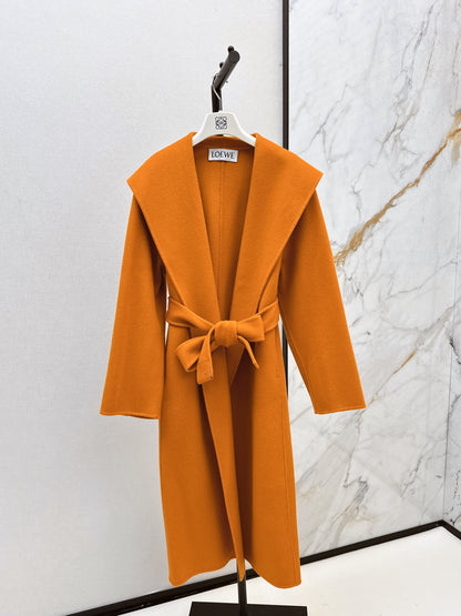LO 25 long wool coat(ORANGE/BLACK/ORANGE)