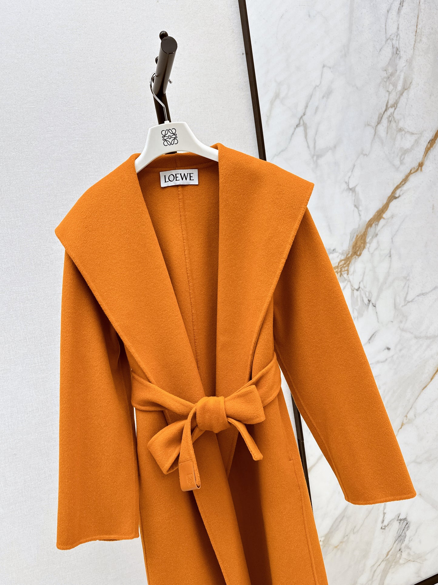 LO 25 long wool coat(ORANGE/BLACK/ORANGE)