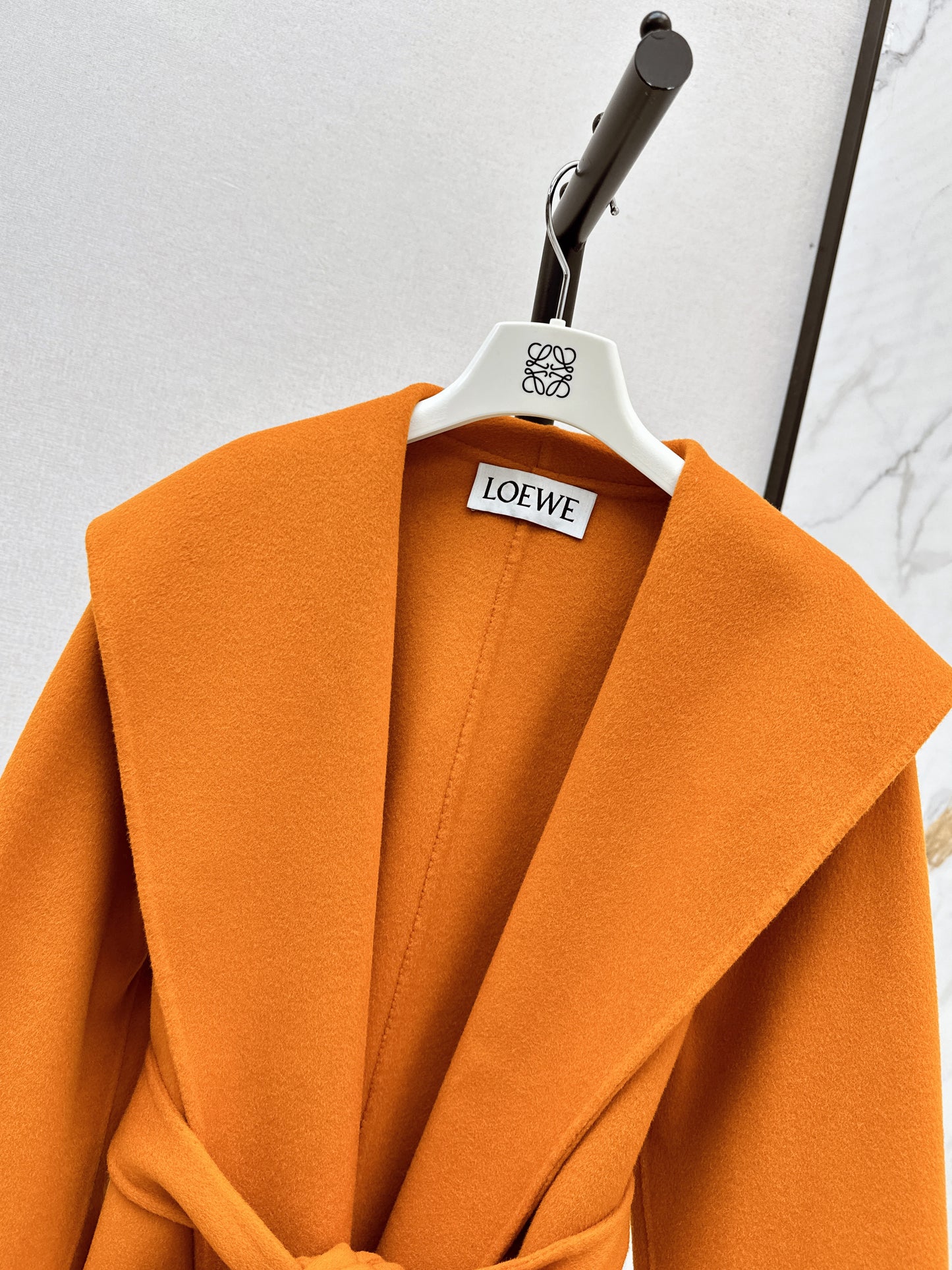 LO 25 long wool coat(ORANGE/BLACK/ORANGE)