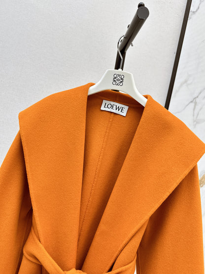 LO 25 long wool coat(ORANGE/BLACK/ORANGE)