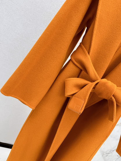 LO 25 long wool coat(ORANGE/BLACK/ORANGE)