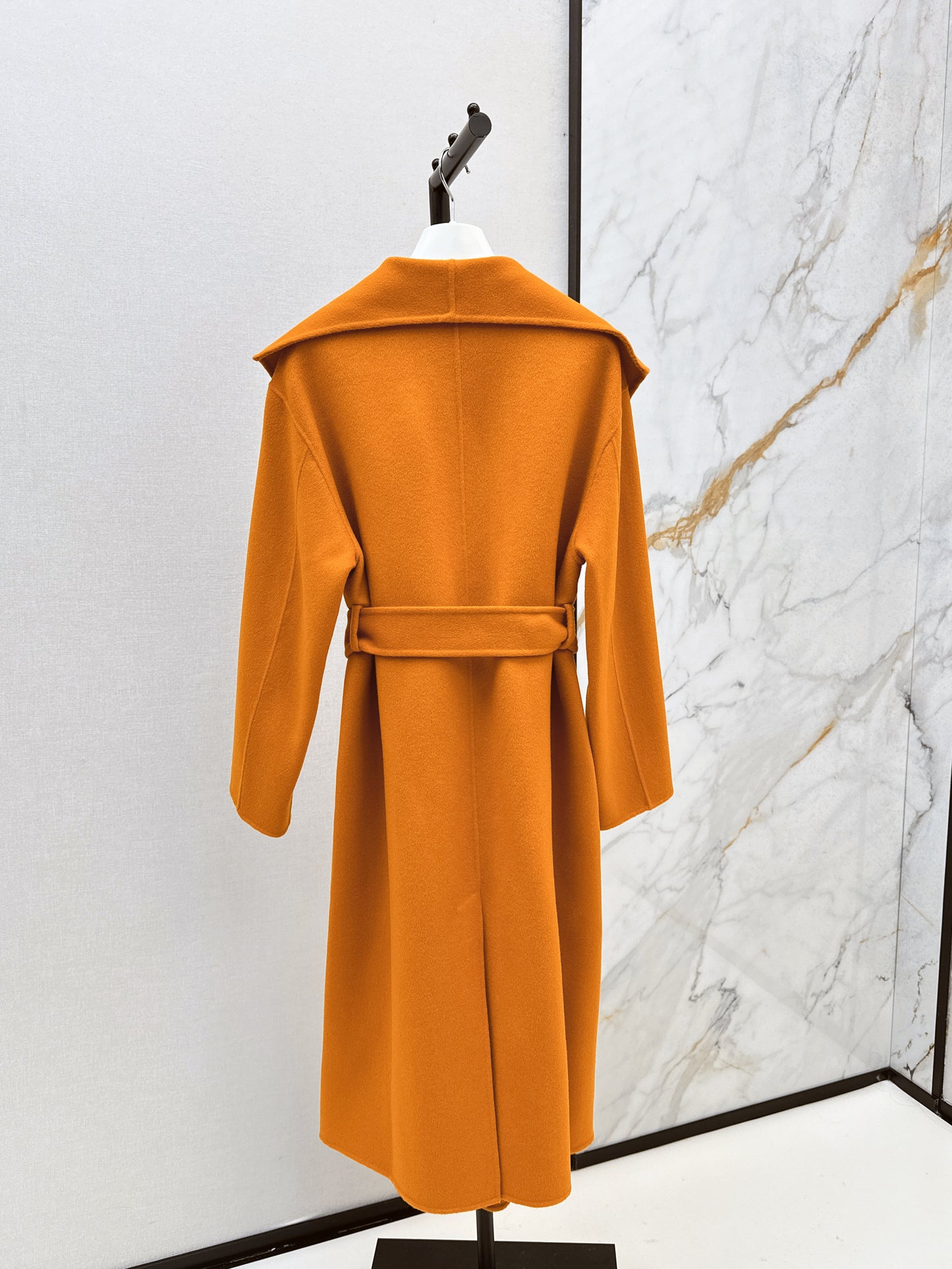 LO 25 long wool coat(ORANGE/BLACK/ORANGE)