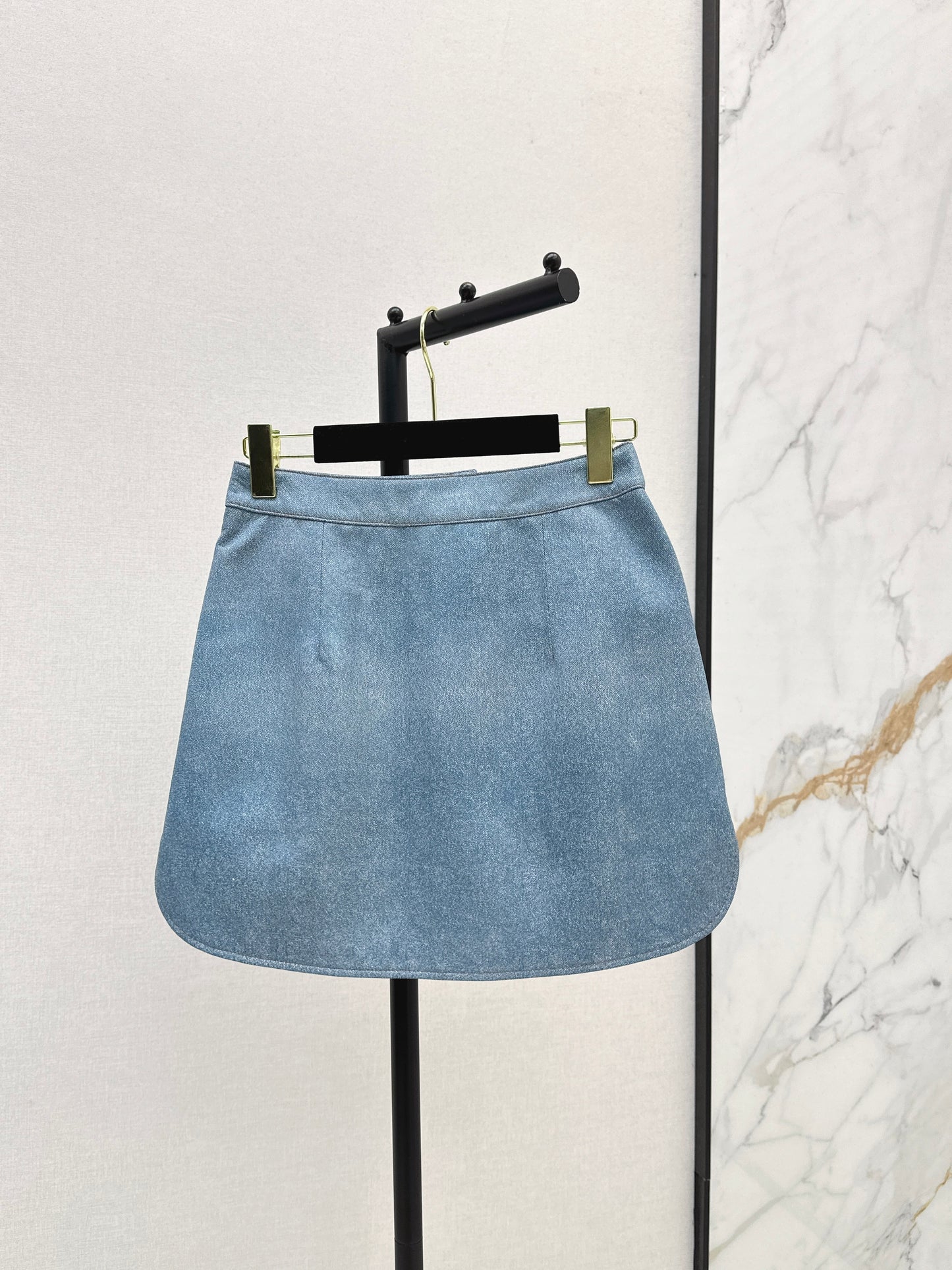 C 25 High-end handmade logo beaded sheepskin skirt（BLACK/BLUE/PINK）