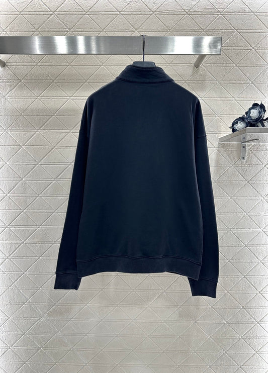 Di 25 Cotton embroidered logo zip-up sweatshirt