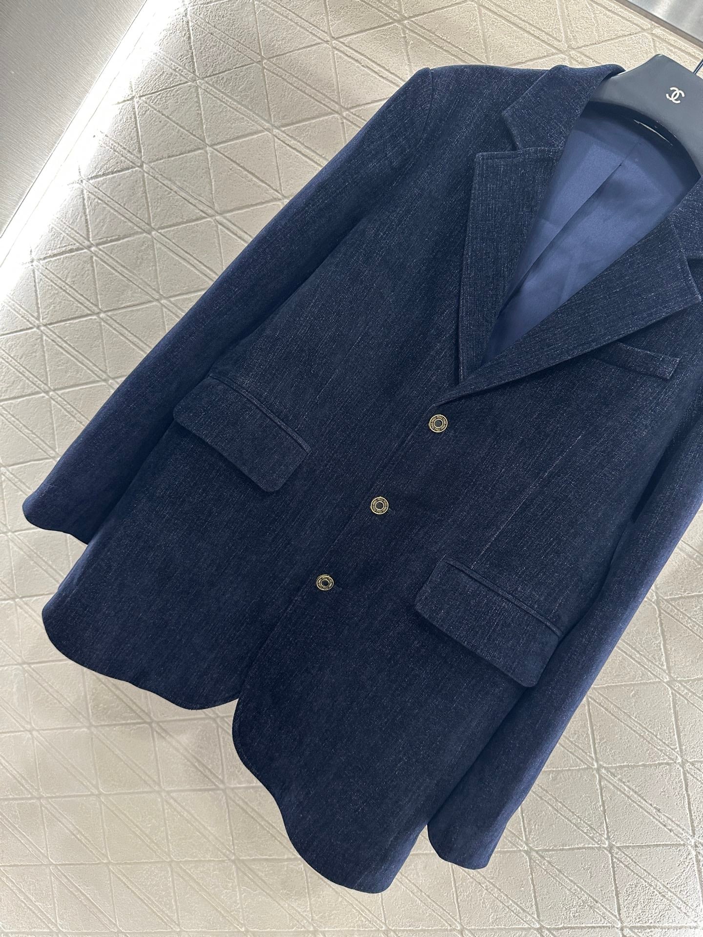 Mi 25 Denim Jacket Pleated Skirt Suit