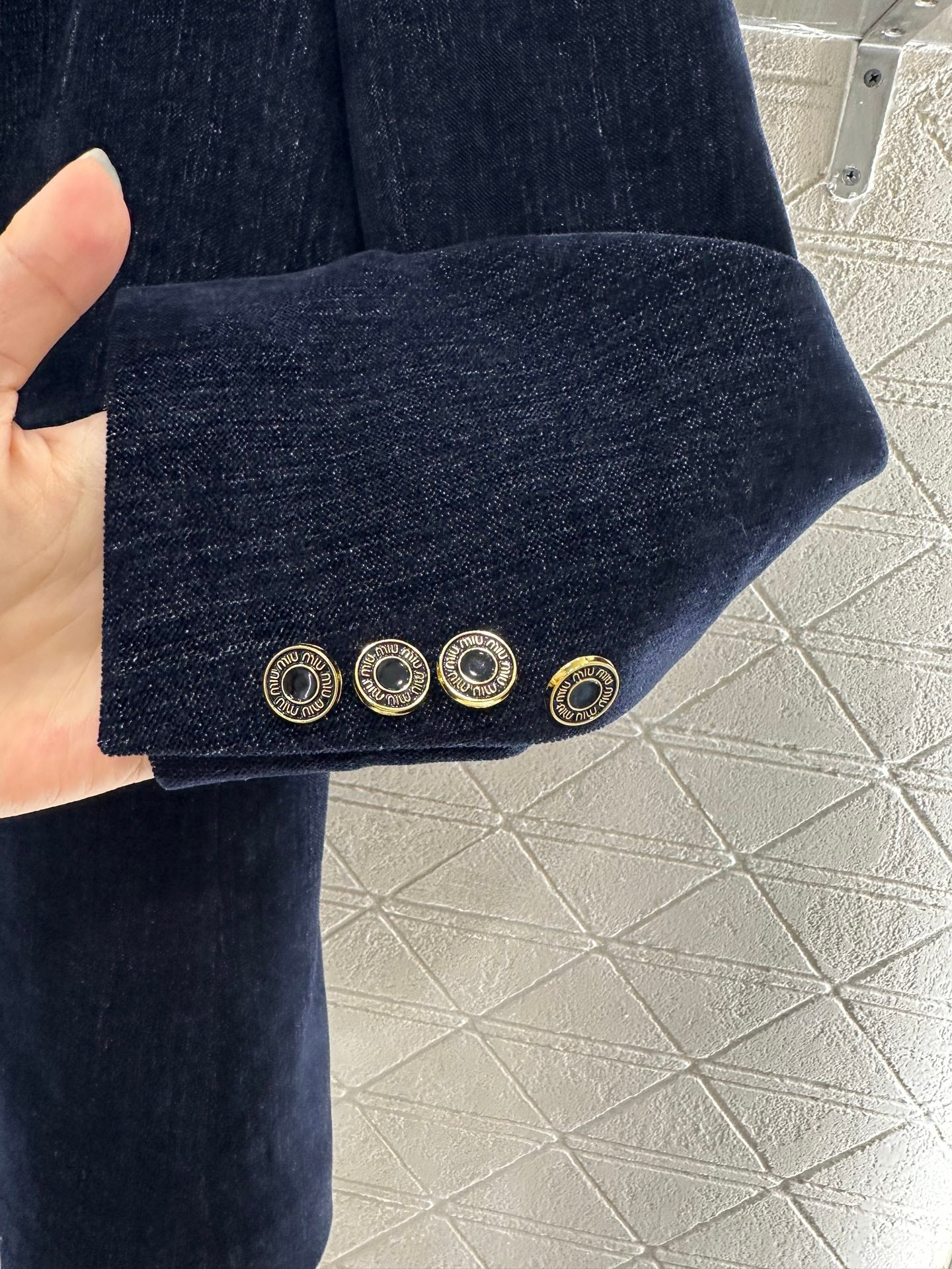 Mi 25 Denim Jacket Pleated Skirt Suit
