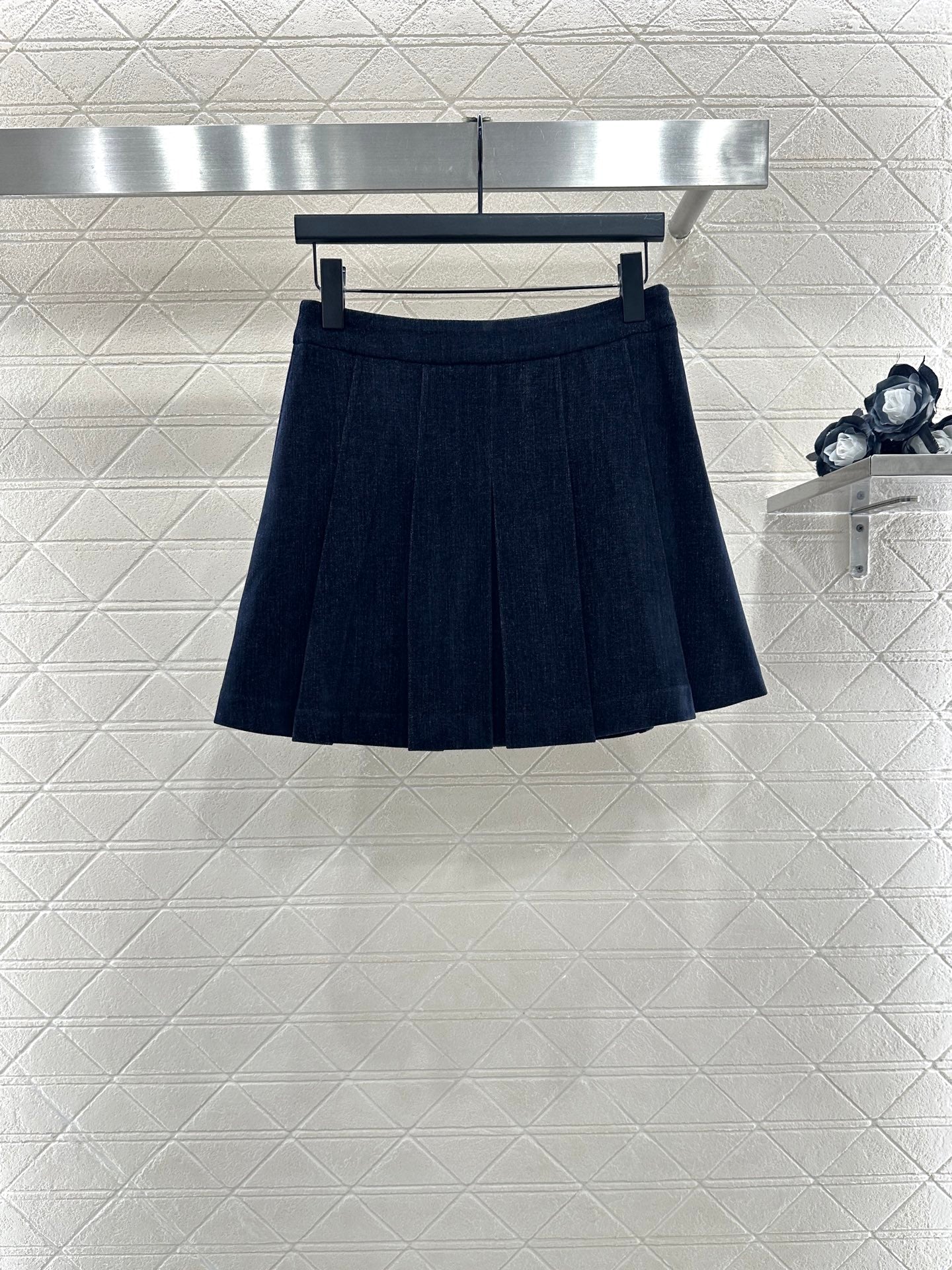 Mi 25 Denim Jacket Pleated Skirt Suit