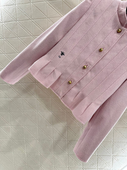Di 25 Stand up collar lace jacket(PINK/BEIGI)