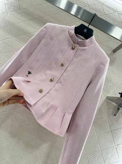 Di 25 Stand up collar lace jacket(PINK/BEIGI)
