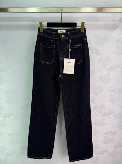 C 25 Embroidered logo jeans
