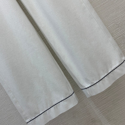 C 25 Striped edge loose straight leg jeans