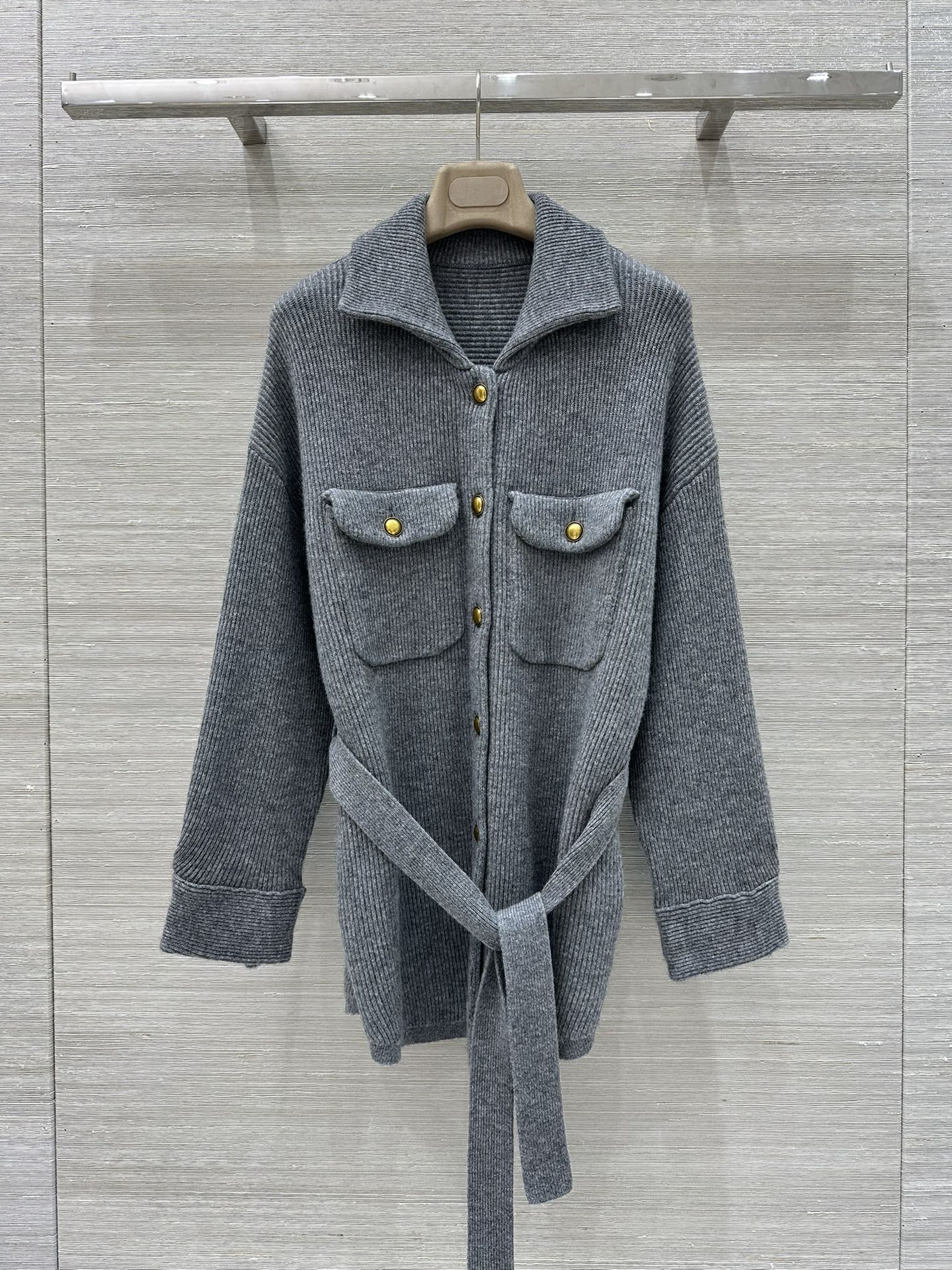 Bru 25 Lapel cashmere long coat(KHAKI/GRAY)