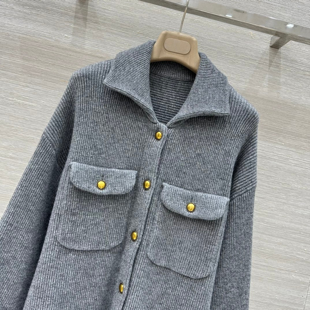 Bru 25 Lapel cashmere long coat(KHAKI/GRAY)