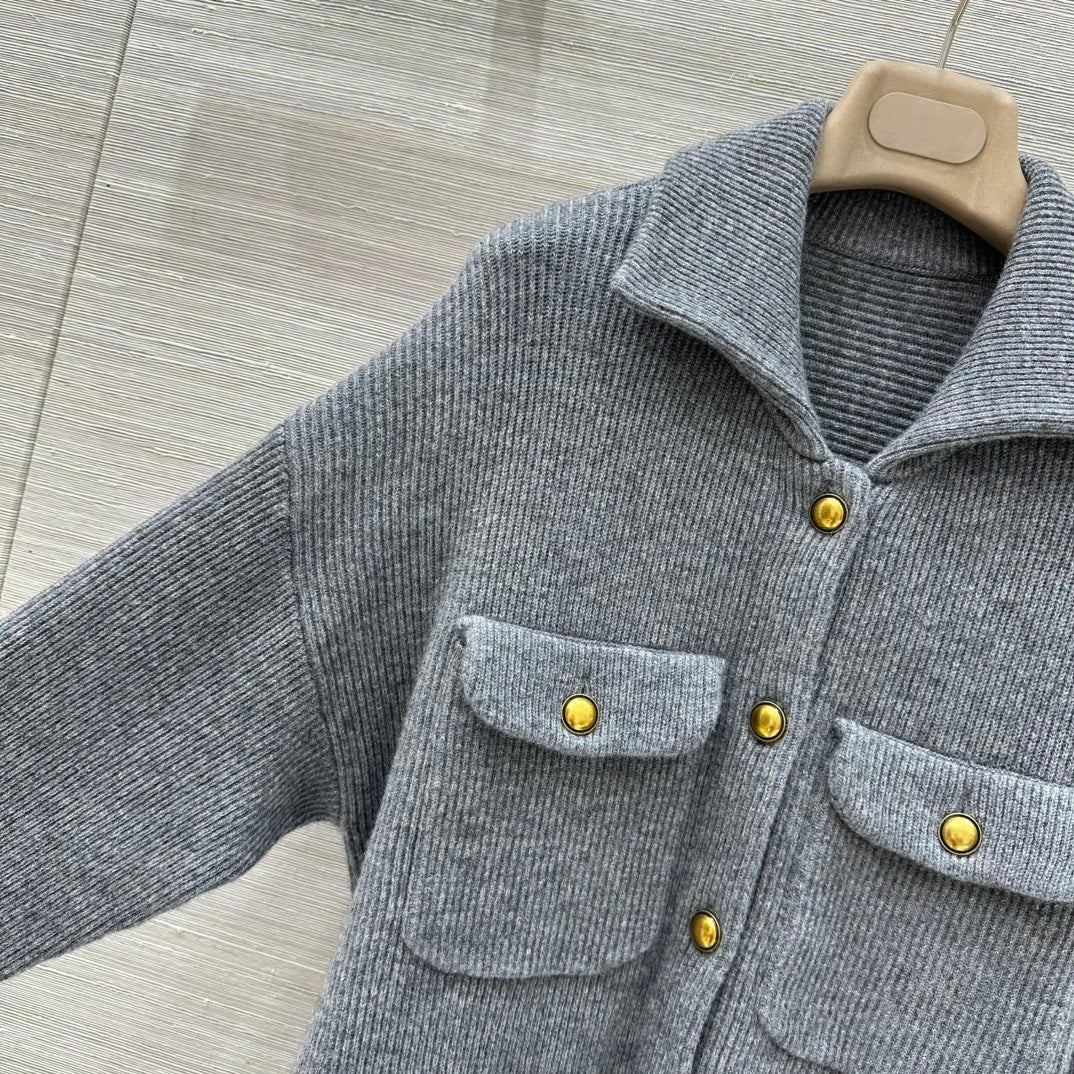 Bru 25 Lapel cashmere long coat(KHAKI/GRAY)