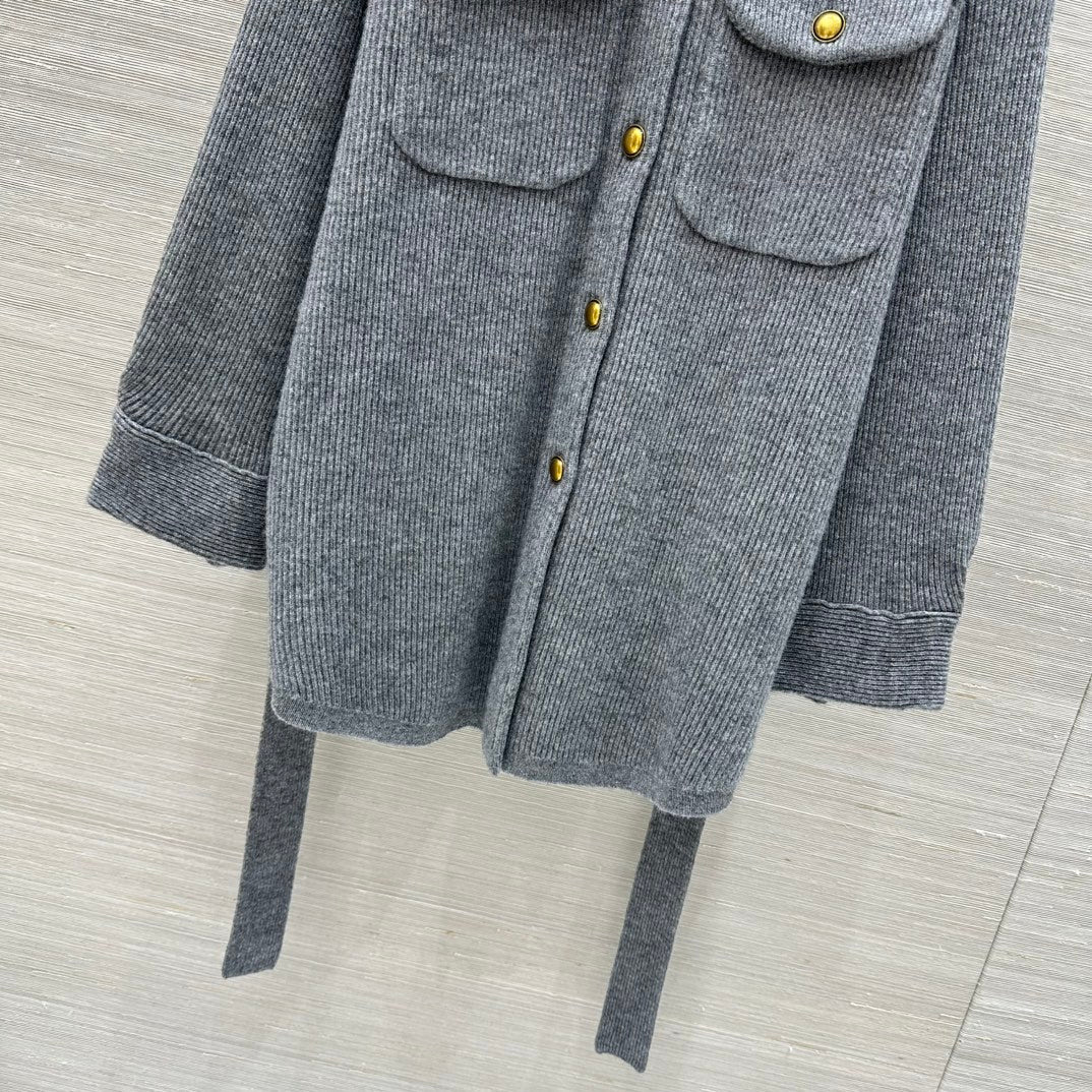 Bru 25 Lapel cashmere long coat(KHAKI/GRAY)