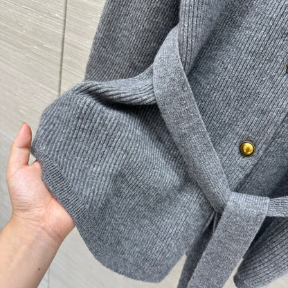 Bru 25 Lapel cashmere long coat(KHAKI/GRAY)