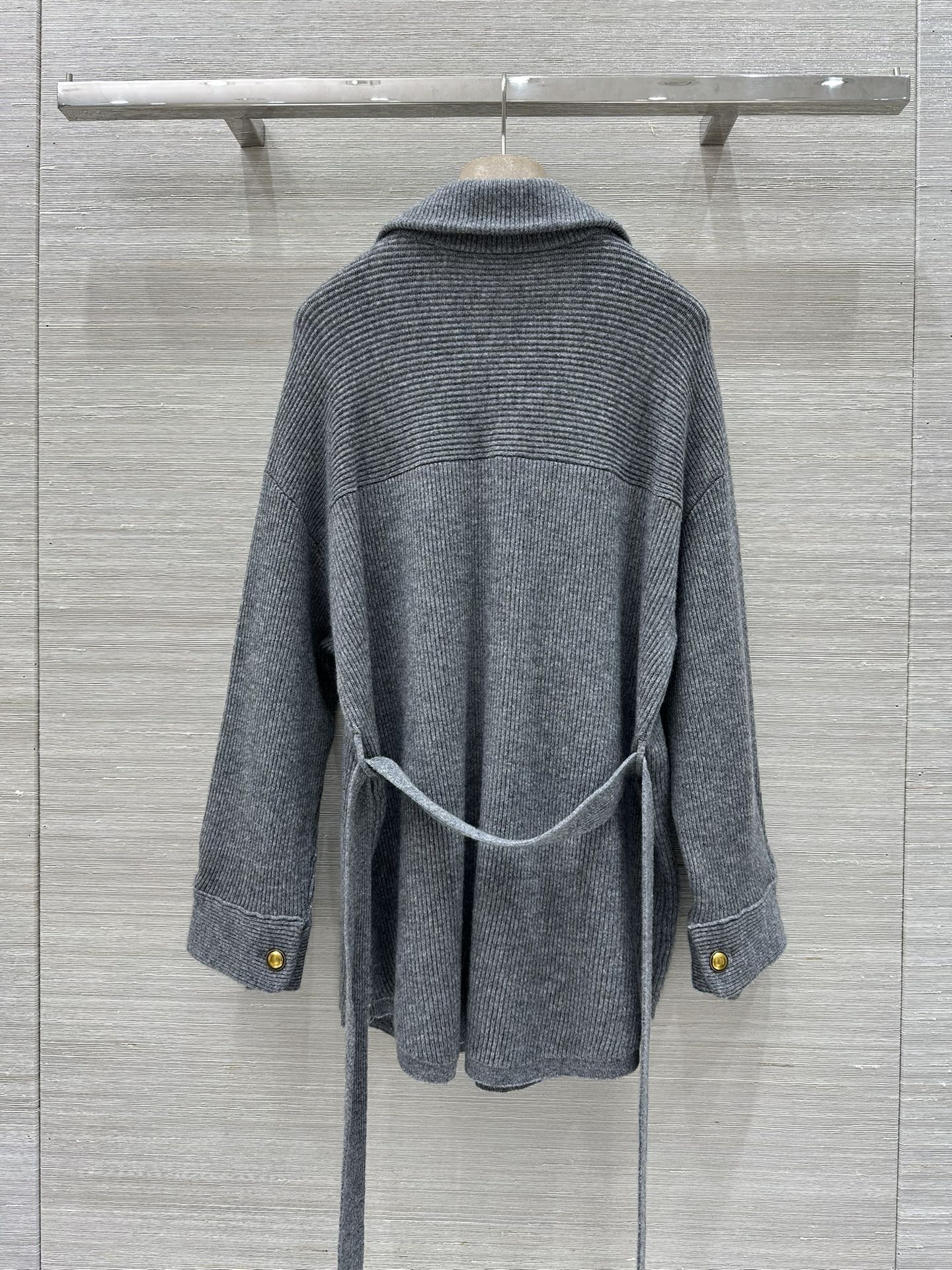 Bru 25 Lapel cashmere long coat(KHAKI/GRAY)