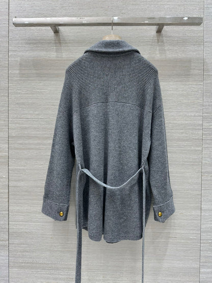Bru 25 Lapel cashmere long coat(KHAKI/GRAY)