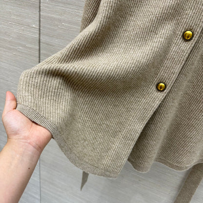 Bru 25 Lapel cashmere long coat(KHAKI/GRAY)