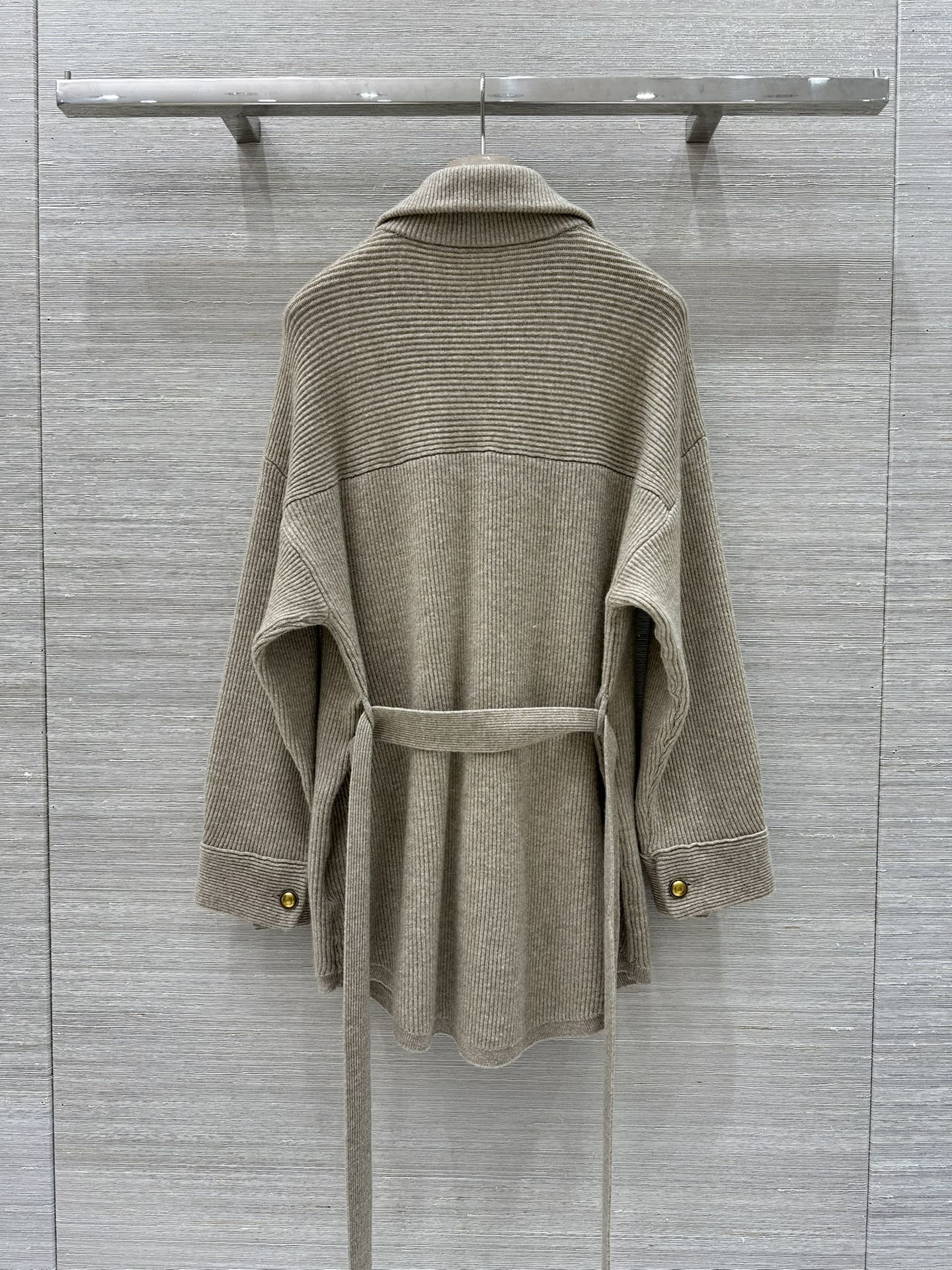 Bru 25 Lapel cashmere long coat(KHAKI/GRAY)