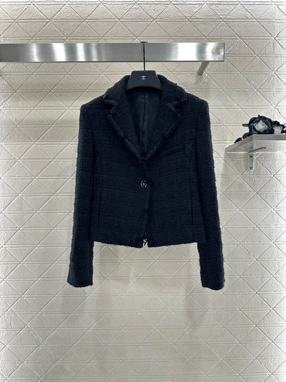 C 25 Lapel bow tie woven suit jacket
