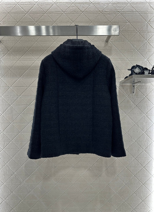 C 25 Wool woolen coat with detachable hood