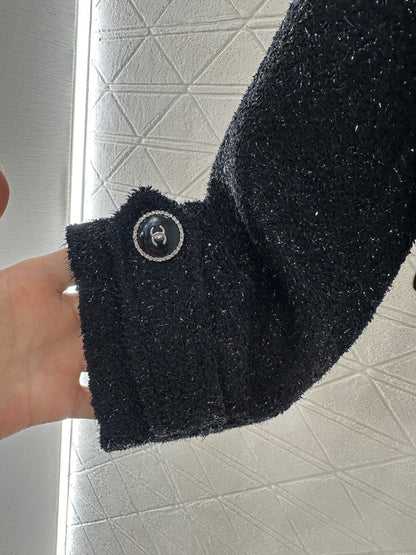 C 25 Woven Silver Zipper Jacket