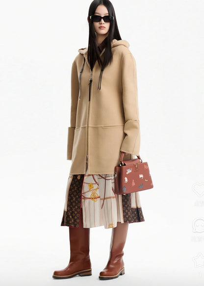 L 25 Reversible Stand Collar Jacket + Midi Skirt Set