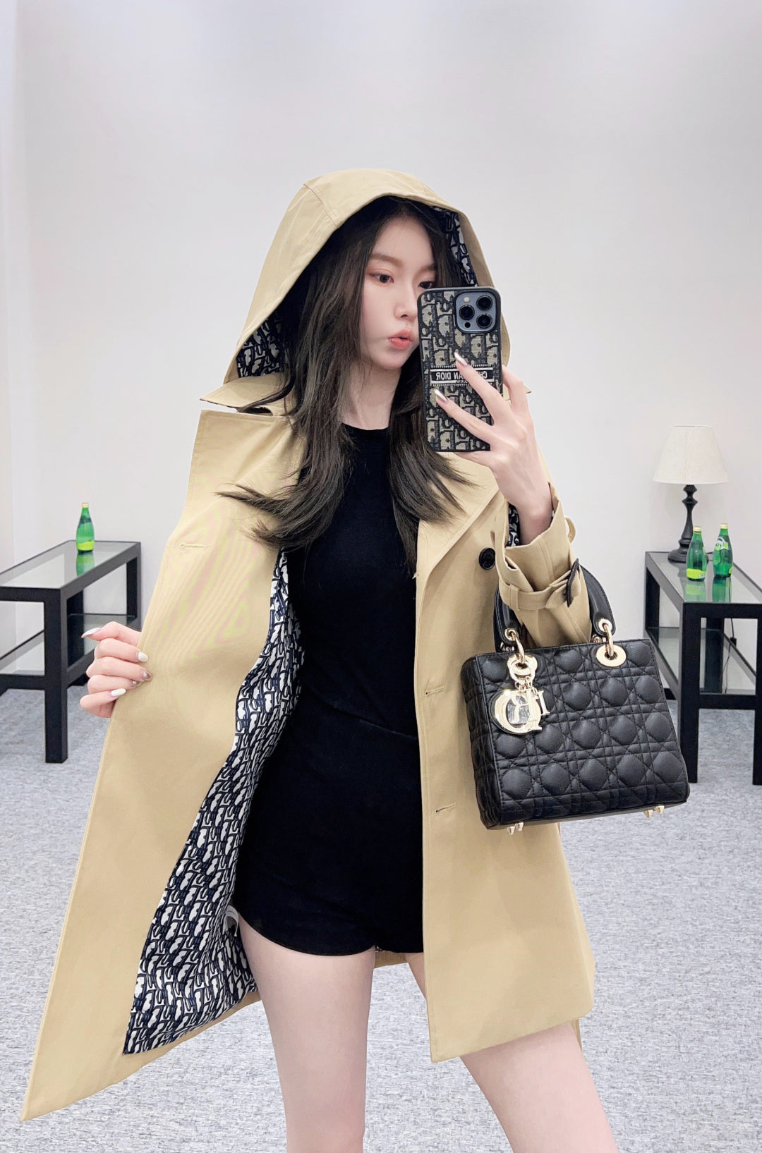 Di 25 lapel belted trench coat