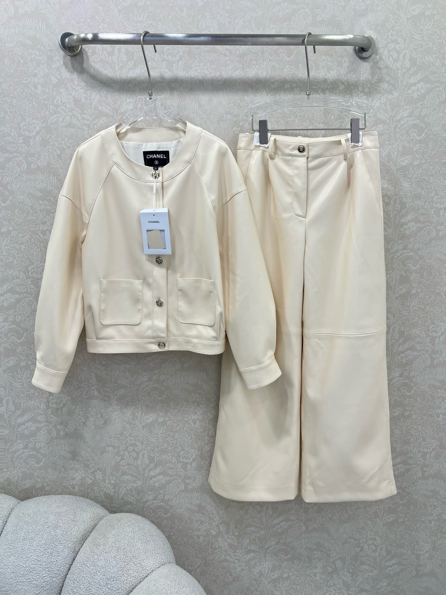 C 25 Lambskin wide-leg pants