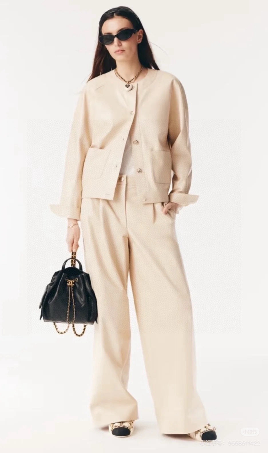 C 25 Lambskin wide-leg pants