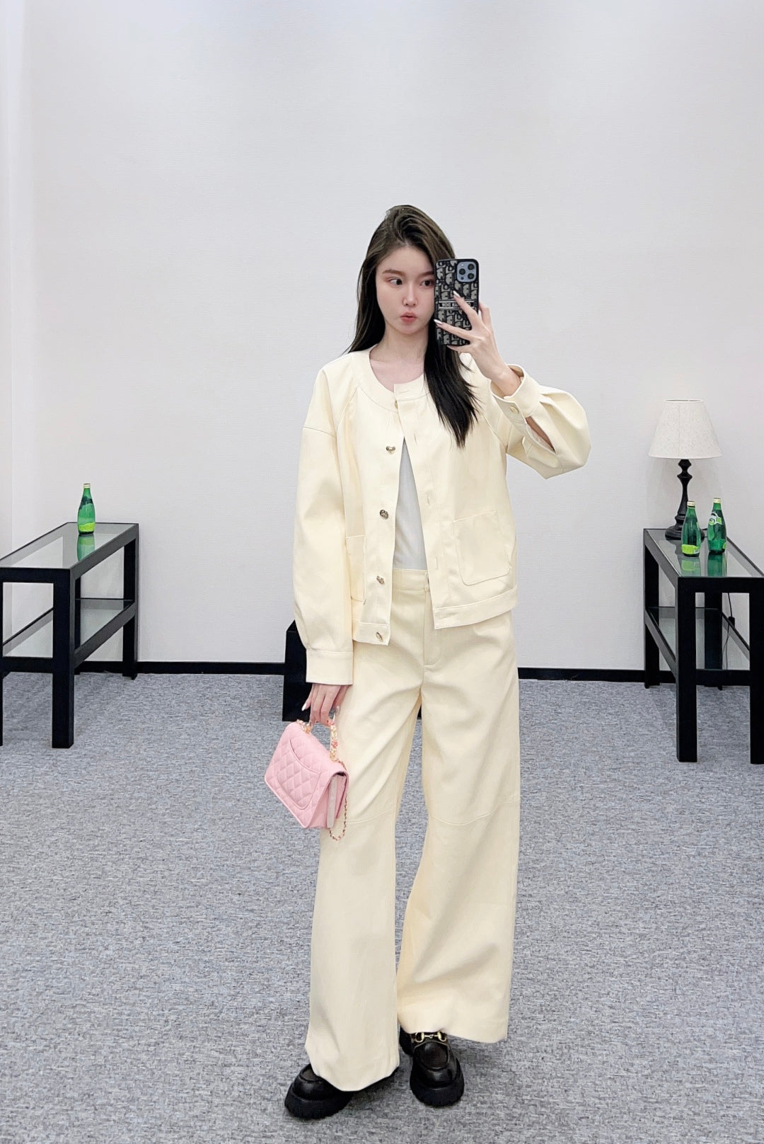 C 25 Lambskin wide-leg pants