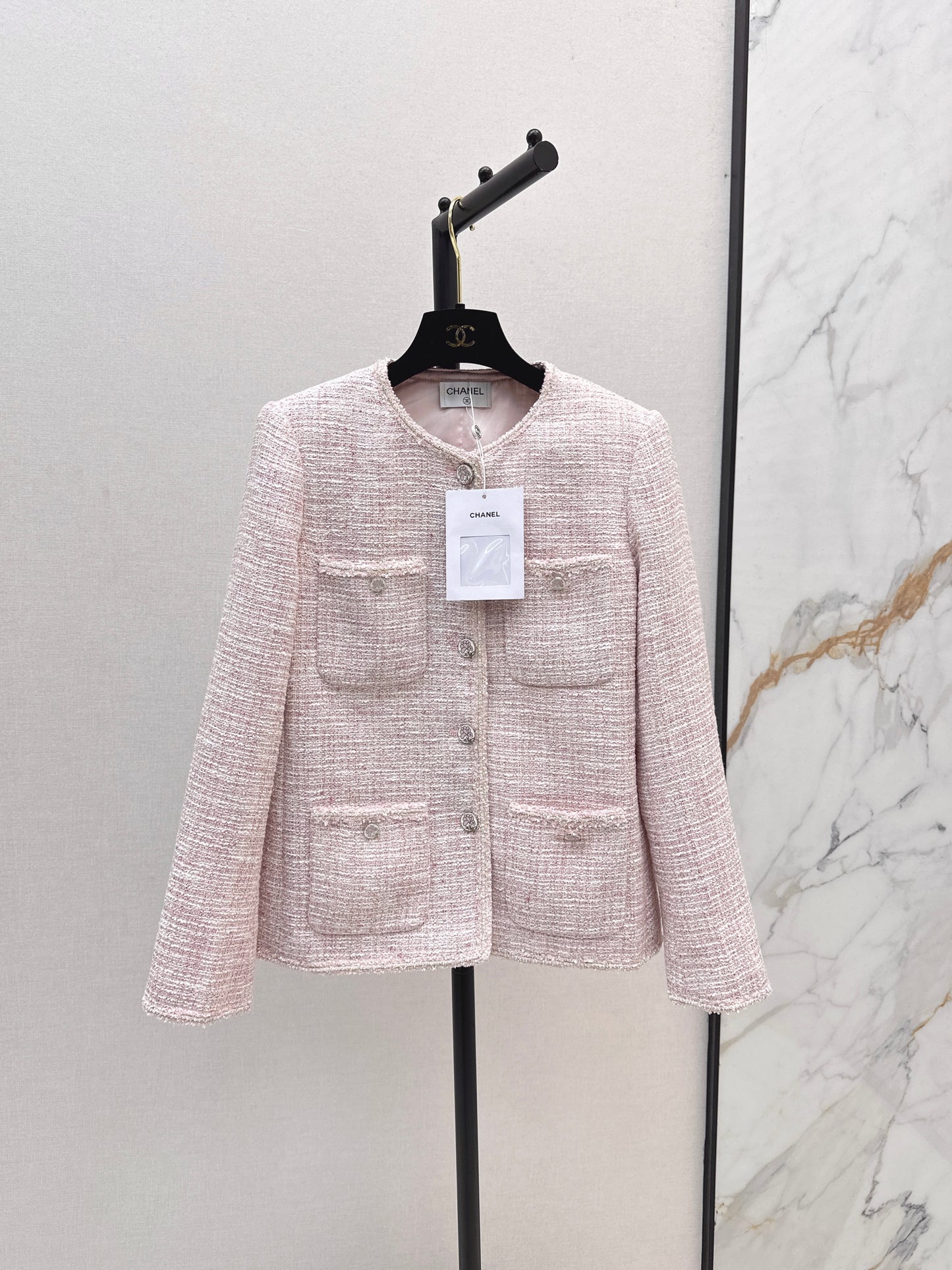 C 25 Pink ladylike woven jacket