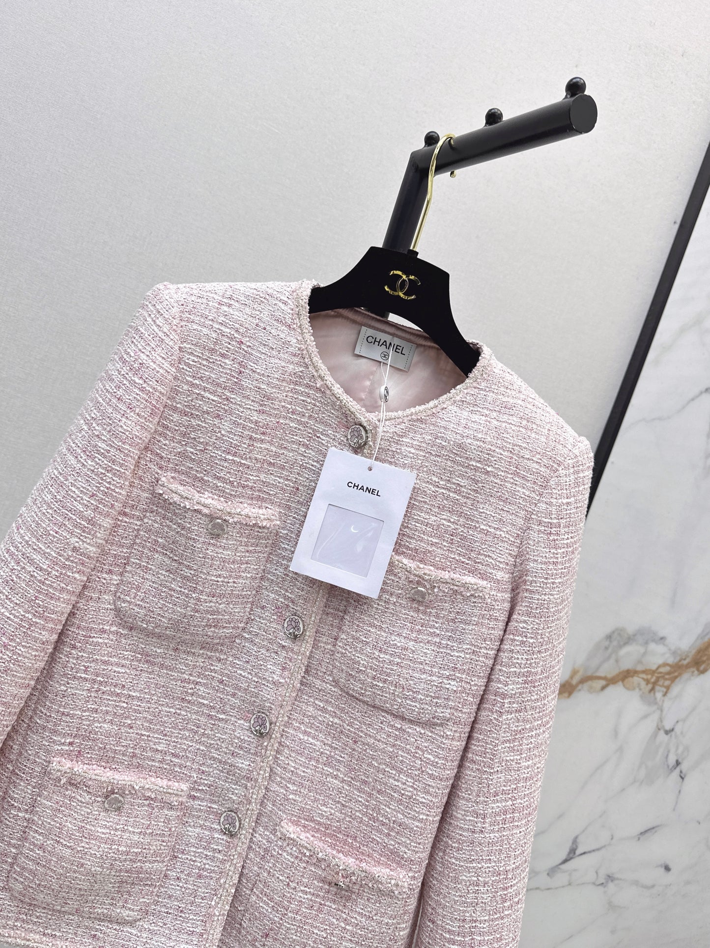 C 25 Pink ladylike woven jacket
