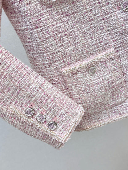 C 25 Pink ladylike woven jacket