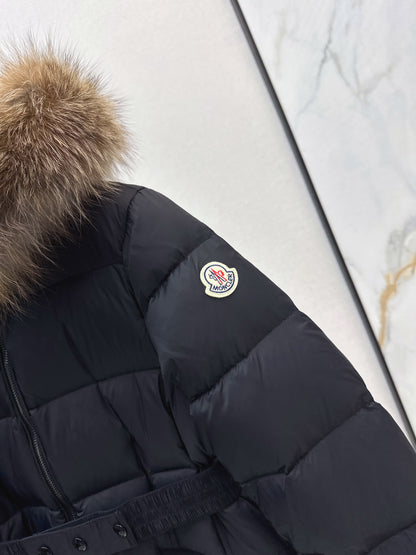 Mon 25 Hooded short down jacket（WHITE/BLACK/KHAKI/GREEN）