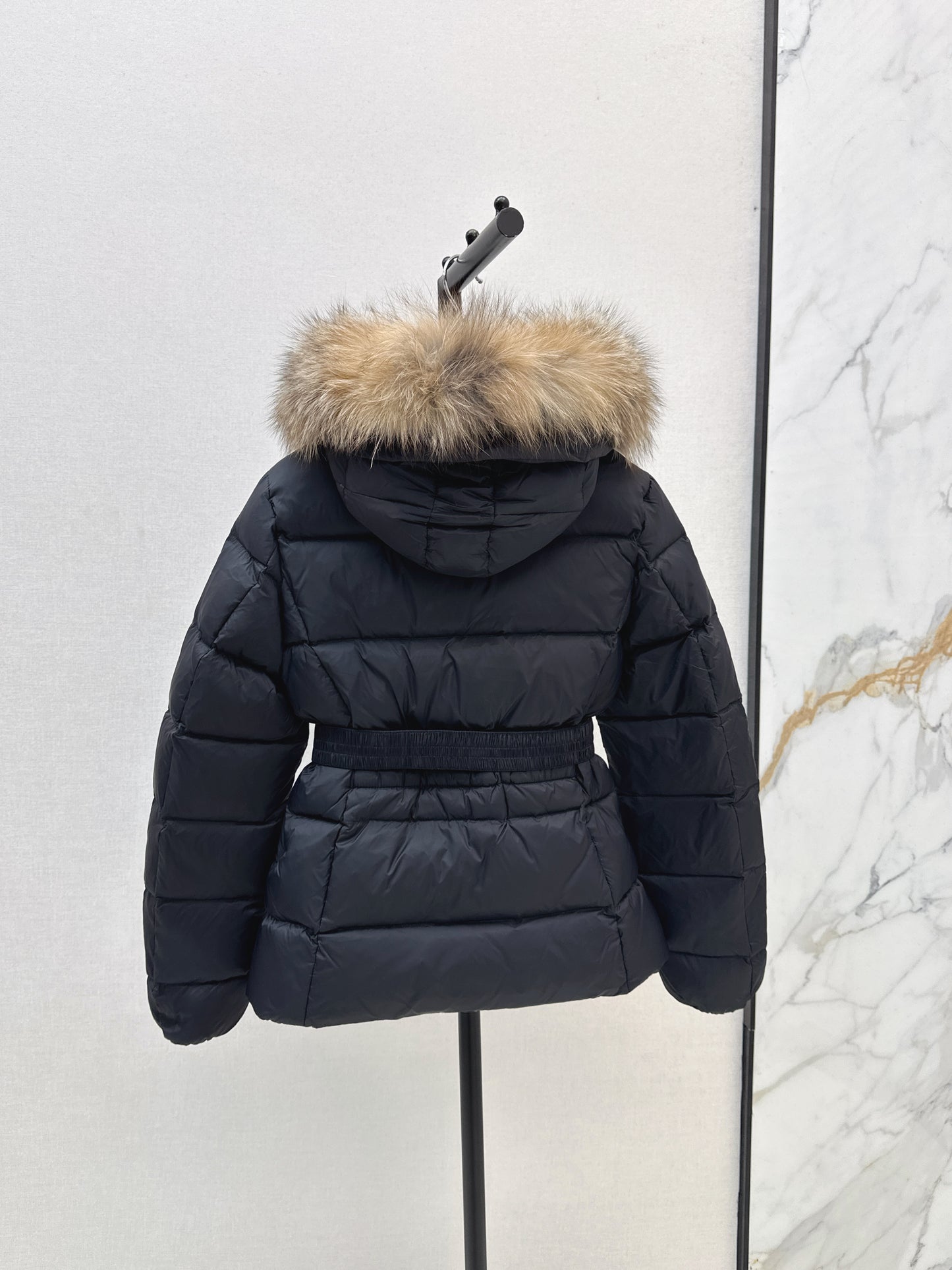 Mon 25 Hooded short down jacket（WHITE/BLACK/KHAKI/GREEN）
