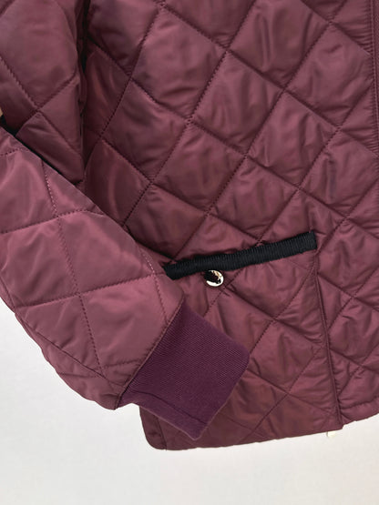 Pr 25fw New Arrival Diamond Quilted Round Neck Jacket(BLACK/KHAKI/Claret)