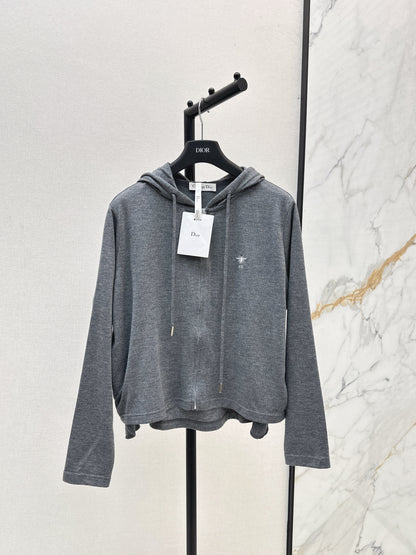 Di 25 New hooded drawstring zip-up top(NAVY/GRAY/KHAKI)