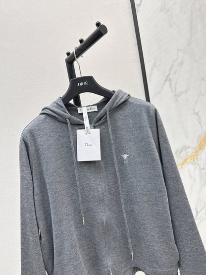 Di 25 New hooded drawstring zip-up top(NAVY/GRAY/KHAKI)